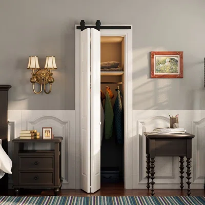 Top Mount Bi-Fold Sliding Single Barn Door Hardware