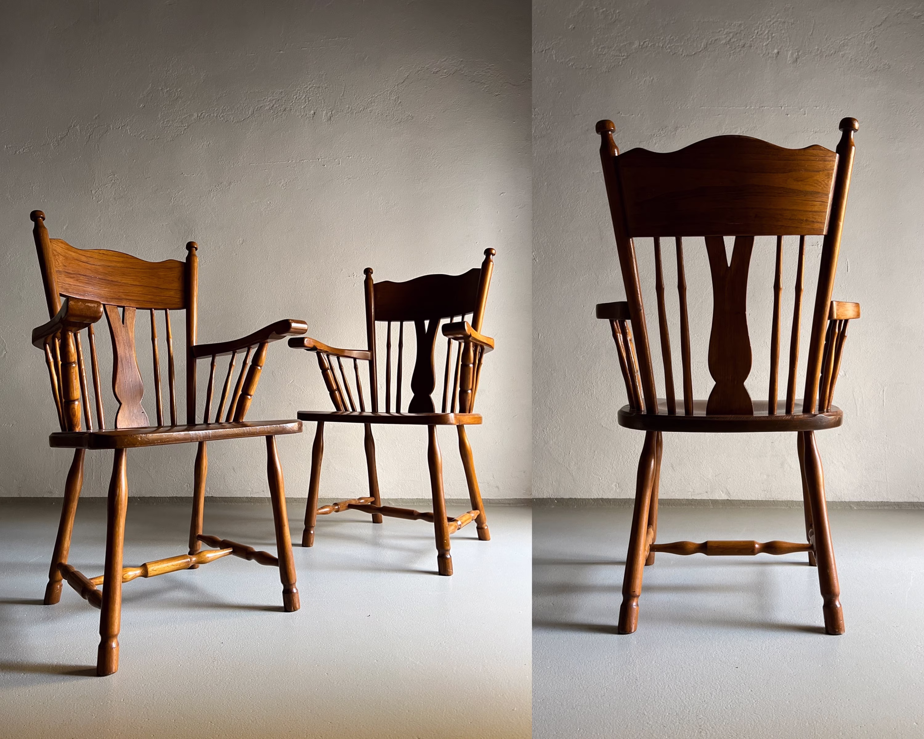 2 Windsor Chairs/Mid-Century/Vintage