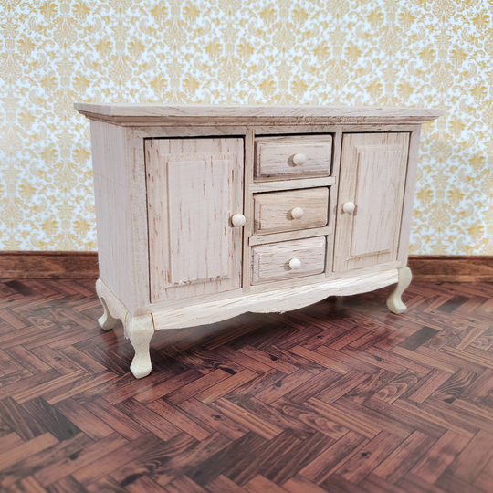 Dollhouse Side Board Buffet Dresser Unpainted 112 Scale Miniature Furniture