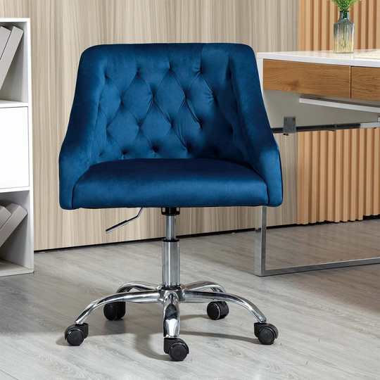 Modern Home Office Chair Velvet Swivel Armchair