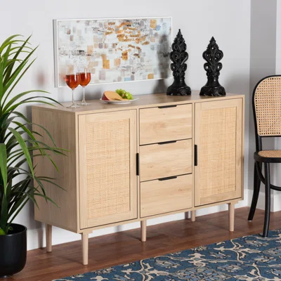 Daco 47.2" Wide 3 Drawer Sideboard