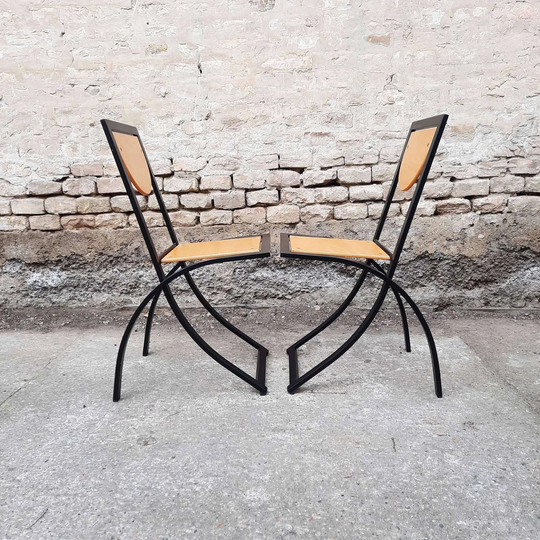 1 Of 2 Vintage Kff Sinus Dining Chairs, Retro Design, Made in Germany, Desiner Karl-Friedrich Förster