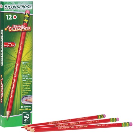 Ticonderoga Eraser Tip Checking Pencils