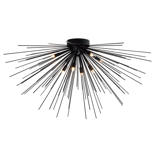 Savannah 8-Light Black Flush Mount