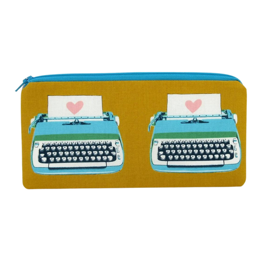 Typewriter Zipper Pencil Pouch, Ruby Star Society Bag
