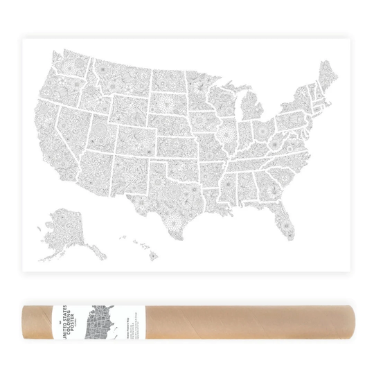 Usa Travel Map Poster, Us To Color In, Us Coloring United States Map, USA Page