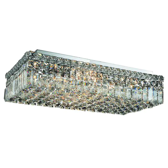 Elegant Lighting 24-inch 6-light Chrome Royal Cut Crystal Clear Flush Mount