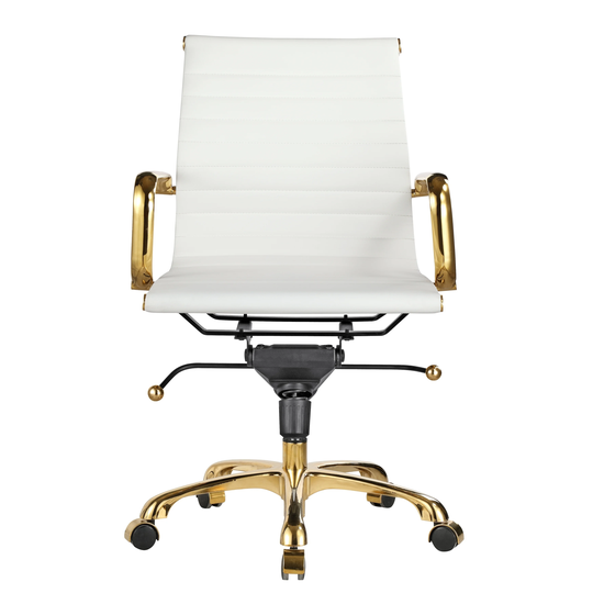 White and Gold Tony office Chair