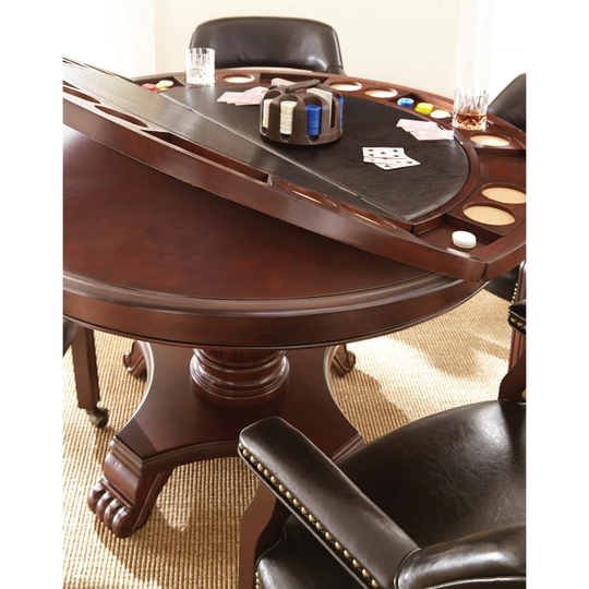Gracewood Hollow Djaout Round Cherry Table with Removable Top