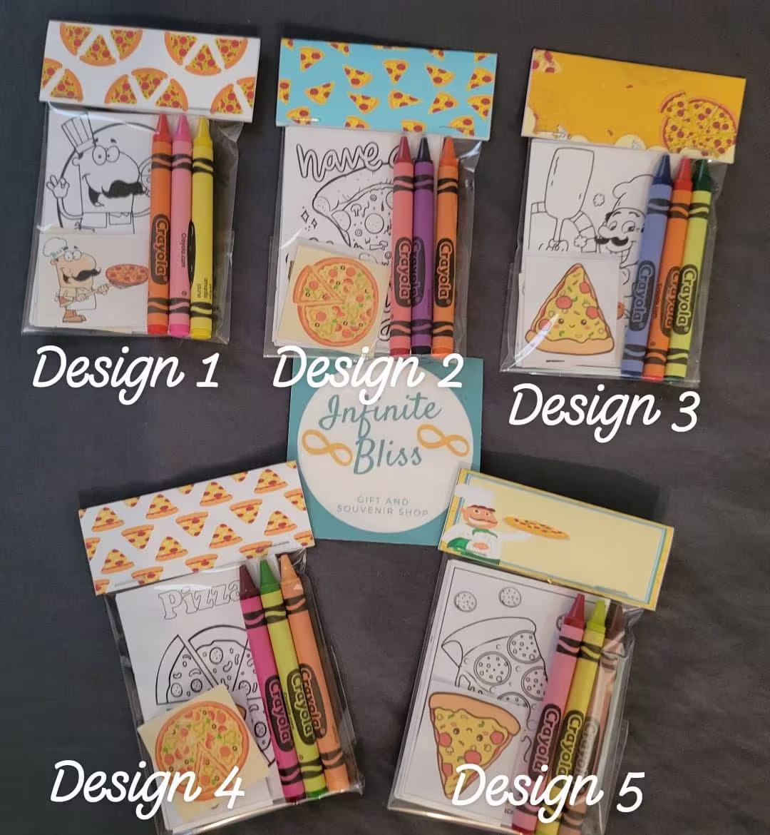 Pizza Coloring Packs | Pages Party Favor Crayola Crayons