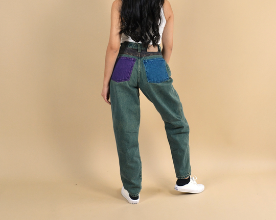 Zena Jeans Size 23 Color Block Vintage Denim