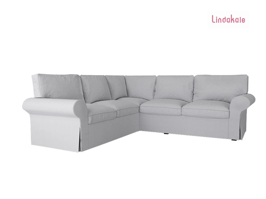 Whole Set Uppland Corner Sofa Cover, Custom Made Cover Fits Ikea 2+2 Sectional Sofa, 4 Seat Cotton, Velvet