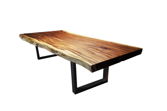 Wood Dining Table, Live Edge Living Room Furniture, Farmhouse Home Office Decor, Rustic Banquet, Acacia Table
