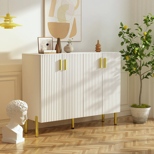Timechee 47.2" Wide Sideboard Dresser With Adjustable Shelfs - 47.2"W