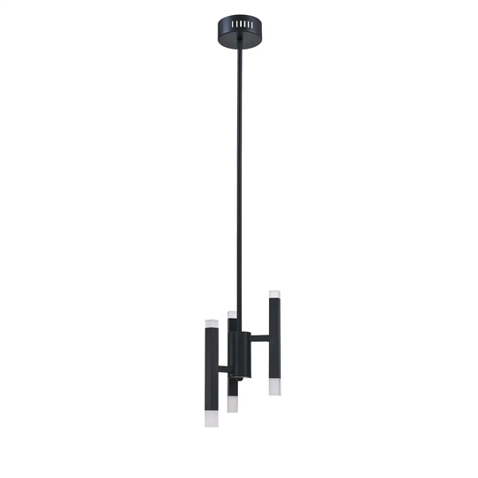 Verticals 6-Light Black LED Pendant
