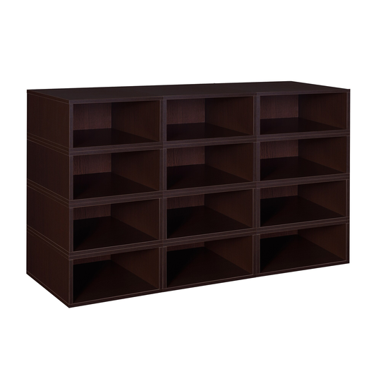 Noble Connect Storage Set- 12 Half Size Cubes- Truffle