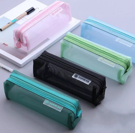 Transparent Stationery Pouch, Candy Color Pencil Case, Office, School Supplies, Boys, Girls Stationery, Gift, Party Favor