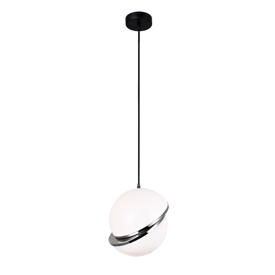 Franco Home One Light Pendant Gemini Polished Nickel - Exact Size