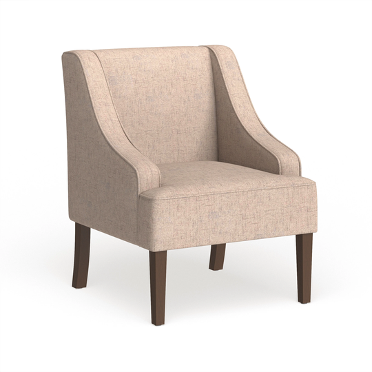 Porch & Den Lyric Tan Swoop Arm Accent Chair