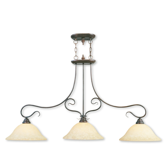 Livex Lighting Coronado 3-Light Imperial Bronze Island - Imperial Bronze - 13"W x 49.5"L x 27"H