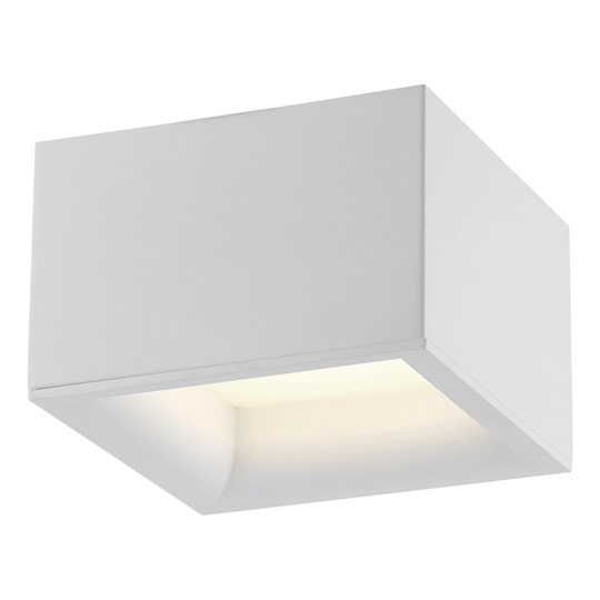 Bloc 1-light White LED Flush Mount