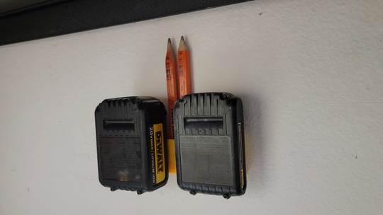 Yellow Or Black Dewalt 20V Dual Battery Holder/Hanger Mount, Shop Pencil Holder