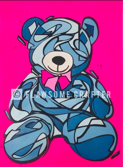 Diamond Painting Blue Bear 45x60 Square W/2Ab's