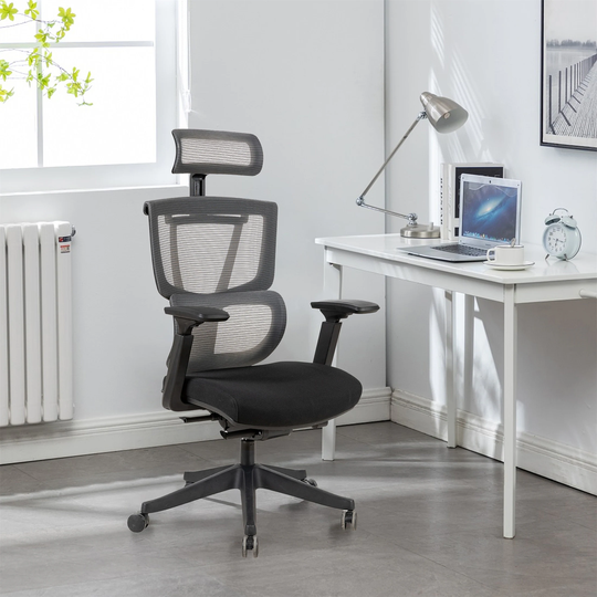 Black Office Chair Double Backs Slide Seats Headrest and 3d Armrest