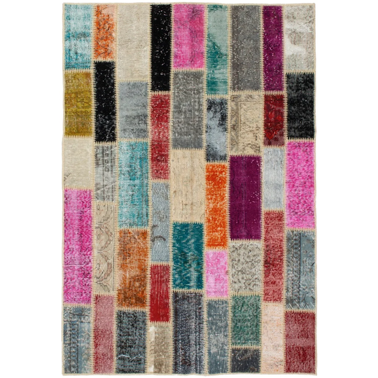 ECARPETGALLERY Hand-knotted Color Transition Multi Color Wool Rug - 4'8 x 6'11