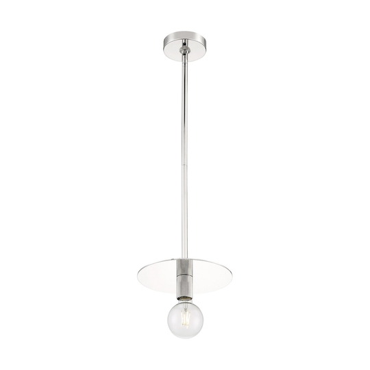 Bizet 1-Light Mini Pendant Fixture - Polished Nickel Finish - Polished Nickel - Polished Nickel