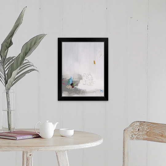 "Down the Street III" Black Framed Print