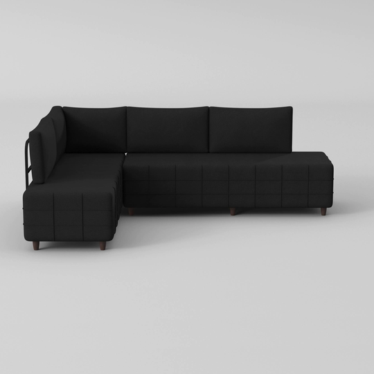 Inferno Modern Metal Frame with Foam Seat Sectional Sofa