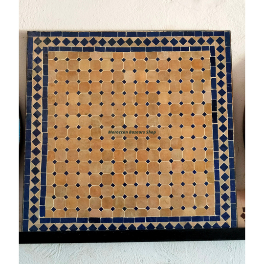Moroccan Mosaic Table, Outdoor Dinning Mosaic Garden Square Housewarming Gift, Furniture