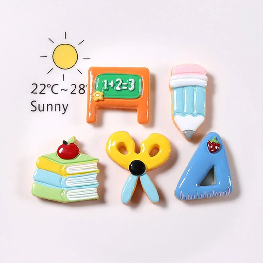 New Arrival Flat Back Resin School Items Books Blackboard Pencil Diy Cabochons Accessories For Kids Hair