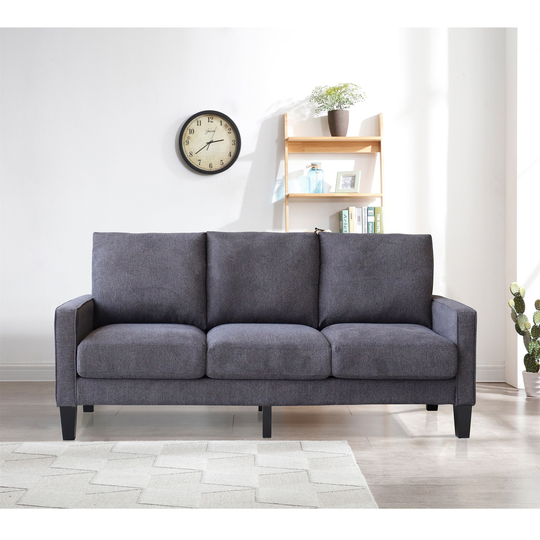 Sofa Modern Living Room Furniture Sofa in Dark Grey Fabric
