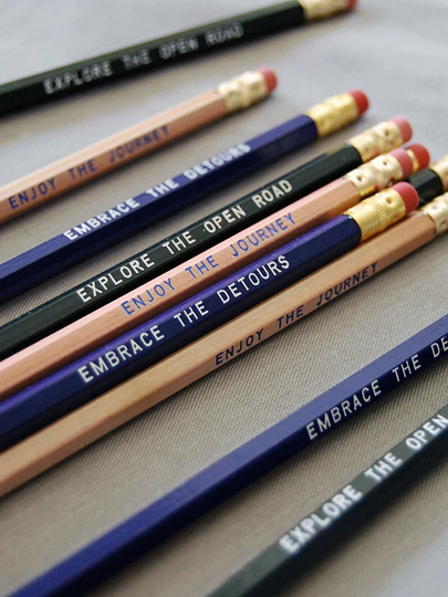 12 Road Trip Series Engraved Pencils. Enjoy The Journey, Open Road, Let's Explore. Van Life, Traveler Gift, Adventure Stocking Gift