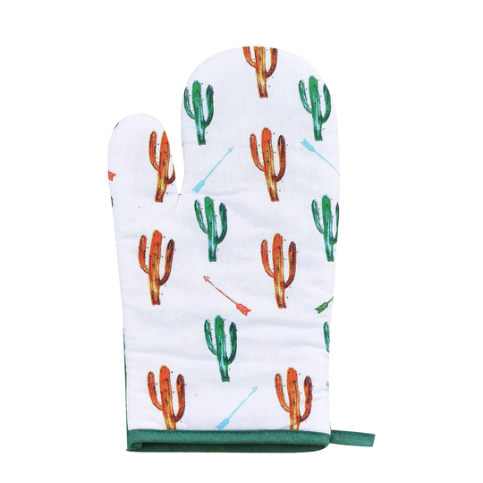 1 PC Colorful Cactus Printed Oven Mitt