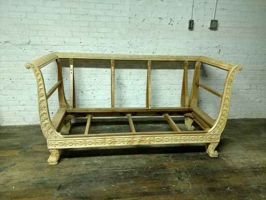 stanford Furniture Carved Shelter Sofa Frame With Ball & Claw Feet