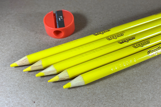 Yellow Crayola Colored Pencils - Set Of 5 Or 10 With Sharpener