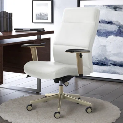 Baylor La-Z-Boy Bonded Leather Adjustable Ergonomic Executive Office Chair with Lumbar Support