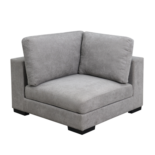 Fabric Upholstered Modular Sofa Collection, Modular Customizable and Reconfigurable Deep Seating, Corner Sofa, Gray