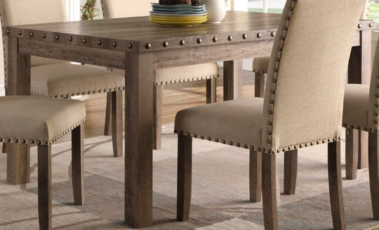 Driftwood Table With Rustic Nailhead Trim | Pictures Coming | 84"L X 30"W 30 Or 36"H | Pictured Is 36" Wide