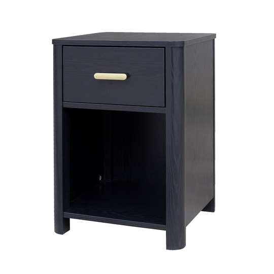 Emerson 23" End Table with Storage Drawer Accent Table, Black