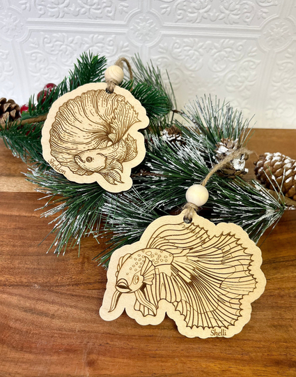 Beta Fish Ornament, Color Yourself Kids Pet Koi Diy Coloring Ornament, Spotted