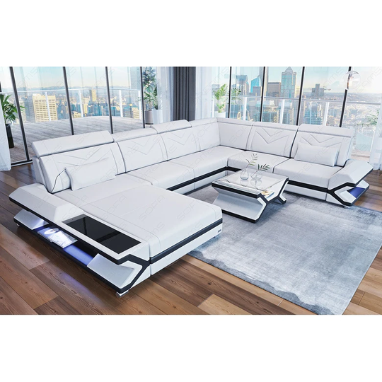 Sofadreams sectional sofa San Francisco XL with coffee table