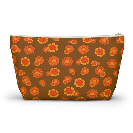Groovy Floral Pouch, Cosmetic Bag, Pencil Case