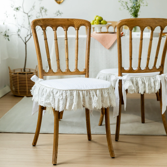 Embroideried Daisy Chair Covers, Dining Room Slipcovers, Skirt Removable Washable Kitchen Protector For Home, Party, Wedding