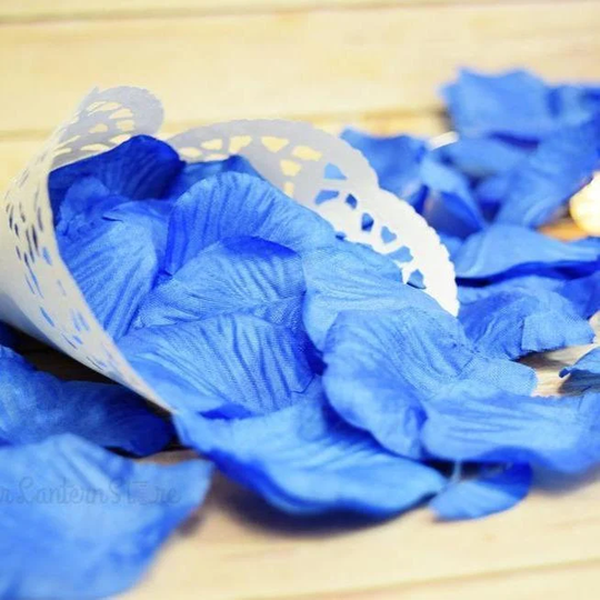 Dark Blue Silk Rose Petals Confetti For Weddings in Bulk