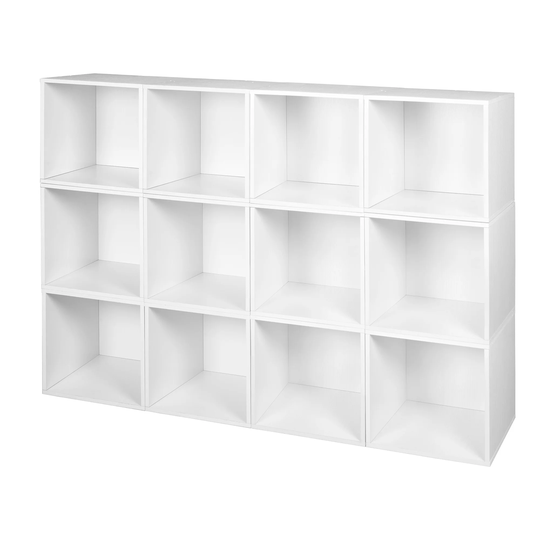 Noble Connect Storage Set - 12 Cubes- White Wood Grain