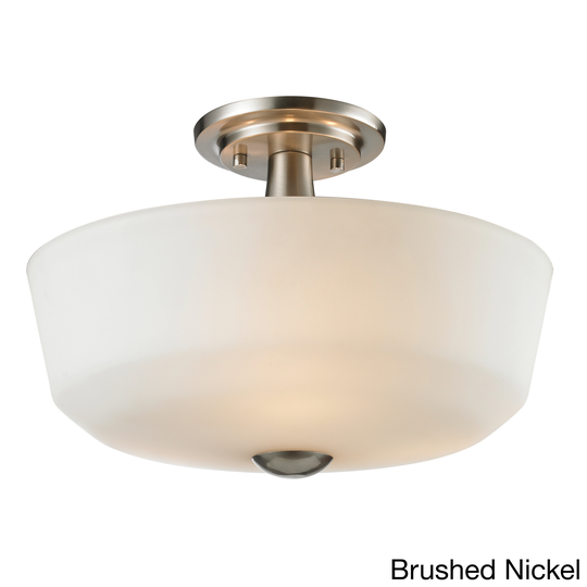 Avery Home Lighting Montego 3-light Matte Opal Semi-flush Mount